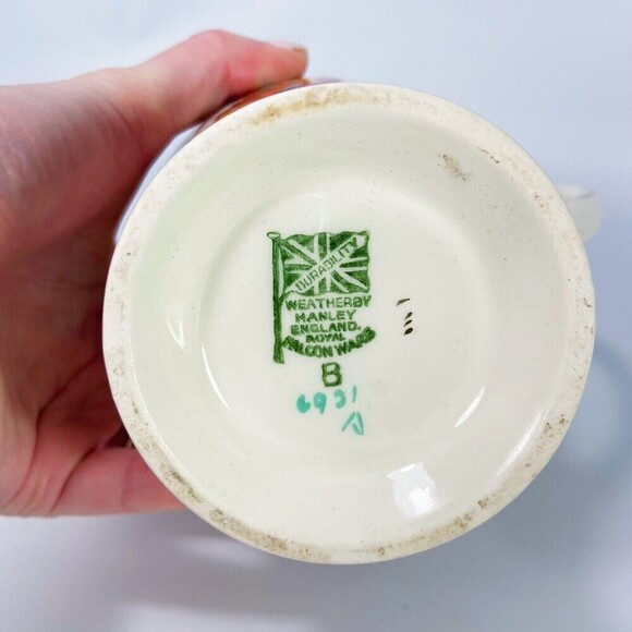 Antique Weatherby Hanley Royal Falcon Ware Creamer / Pitcher - Picture 6 of 12